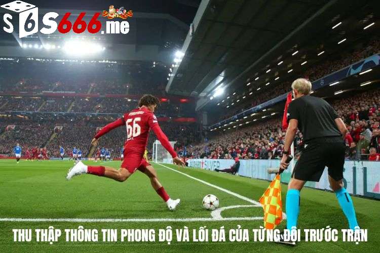 Chú ý thu thập thông tin phong độ và lối đá của từng đội trước trận